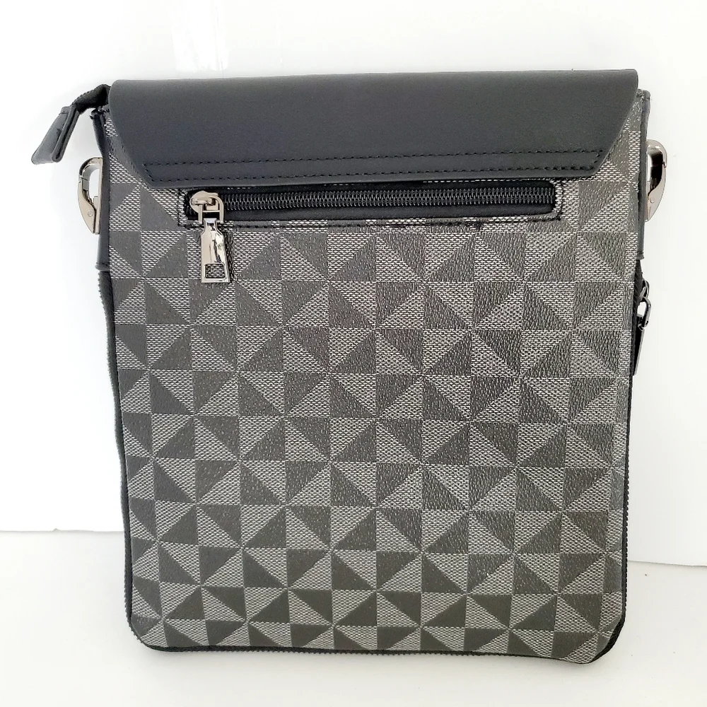 Classic Fashion Men's Black Messenger Expandable Crossbody Shoulder Bag - Picture 5 of 12